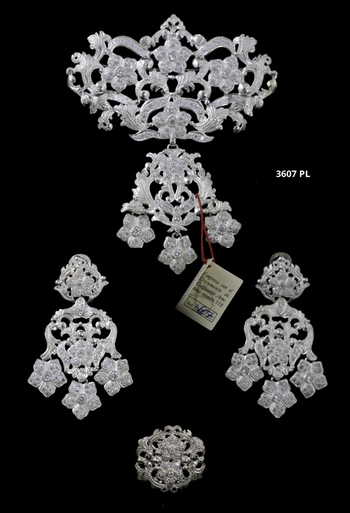 3607 Piedras Aderezo en Plata